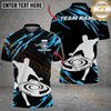 Maxcorners Disc Golf Power Throw Polo Personalized Name, Team Name 3D Shirt (4 Colors)