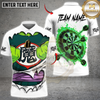 Maxcorners Darts Green Monster Rip Flaming Bullseye Multicolor Customized Name, Team Name 3D Shirts