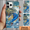 Maxcorner Fishing Compass Water Splash Personalized Name 3D Phone Case (10 Fish Species)