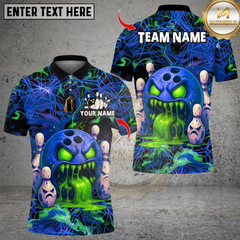 Maxcorners Angry Zombies Bowling Ball Multicolor Customized Name, Team Name 3D Shirts