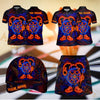 Maxcorners Darts Neon Dartboard Design Personalized Team Sportswear Set - Polo Shirt, Cap & Skorts