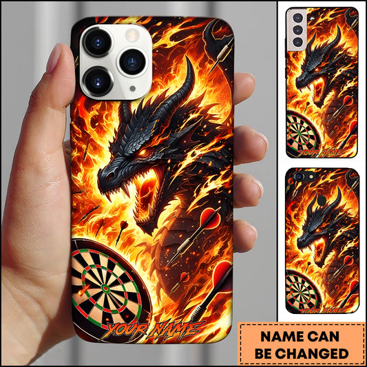 Maxcorners Darts Fire Dragon Dartboard Personalized Name Phone Case