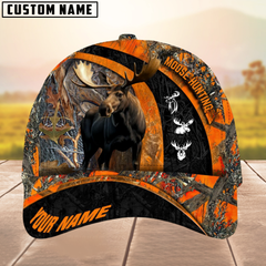 Maxcorners Moose Hunting Multicolor Option Personalized Name 3D Cap