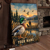 Maxcorners Moose Hunting Low Poly Mountain Personalized Canvas Wall Art