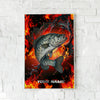 Maxcorners Crappie Fishing Flame Vortex Power Artwork Personalized Name 3D Poster