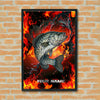 Maxcorners Crappie Fishing Flame Vortex Power Artwork Personalized Name 3D Poster