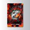 Maxcorners Striped Bass Fishing Burning Water Energy Style Personalized Name 3D Poster