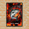 Maxcorners Striped Bass Fishing Burning Water Energy Style Personalized Name 3D Poster
