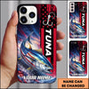 Maxcorners Fishing American Flag Personalized Name 3D Phone Case  (13 Fish Species)