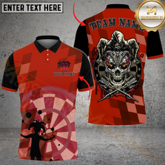 Maxcorners Darts Skull Joker Multicolor Options Personalized Name, Team Name 3D Shirt