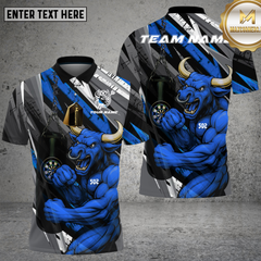 Maxcorners Red Bull Dartboard Fighter Strength Multioptions Personalized Name, Team Name Unisex 3D Shirt (4 Colors)