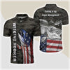 Maxcorners American Flag Fishing Men 3D Polo