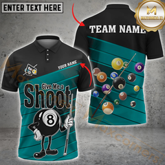 Maxcorners Funny Billiards 8-Ball Multicolor Personalized 3D Shirt, Give Me a Shoot” Design Shirt