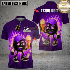 Maxcorners Bowling Funny Ball Beer Party Multioptions Personalized Name, Team Name Unisex 3D Shirts