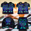 Maxcorners Darts Neon Dartboard Design Personalized Team Sportswear Set - Polo Shirt, Cap & Skorts