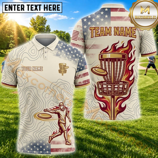Maxcorners Disc Golf Vintage Player Chain Basket Personalized Name 3D Unisex Shirt