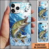 Maxcorners Ocean Wave Scale Pattern Personalized Name Phone Case (13 Fish Species)