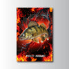 Maxcorners Walleye Fishing Fire Splash Fury Style Personalized Name 3D Poster