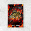 Maxcorners Walleye Fishing Fire Splash Fury Style Personalized Name 3D Poster