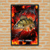 Maxcorners Walleye Fishing Fire Splash Fury Style Personalized Name 3D Poster