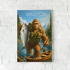 Maxcorners Striped Bass Fishing Bigfoot Forest Angler Style Personalized Name 3D Poster