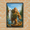 Maxcorners Striped Bass Fishing Bigfoot Forest Angler Style Personalized Name 3D Poster