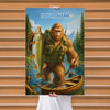 Maxcorners Northern Pike Fishing Bigfoot Wild River Hunter Style Personalized Name 3D Poster