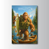 Maxcorners Northern Pike Fishing Bigfoot Wild River Hunter Style Personalized Name 3D Poster