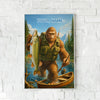 Maxcorners Northern Pike Fishing Bigfoot Wild River Hunter Style Personalized Name 3D Poster