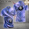 Maxcorners Eight Ball Marble Swirl Liquid Billiards Shirt Multicolor Customized Name, Team Name 3D Shirts