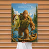 Maxcorners Largemouth Bass Fishing Bigfoot Classic Angler Style Personalized Name 3D Poster