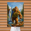 Maxcorners Blue Marlin Fishing Bigfoot Trophy Catch Style Personalized Name 3D Poster