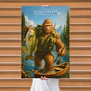 Maxcorners Largemouth Bass Fishing Bigfoot Wilderness Catch Style Personalized Name 3D Poster
