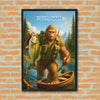 Maxcorners Largemouth Bass Fishing Bigfoot Wilderness Catch Style Personalized Name 3D Poster