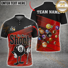 Maxcorners Funny Billiards 8-Ball Multicolor Personalized 3D Shirt, Give Me a Shoot” Design Shirt