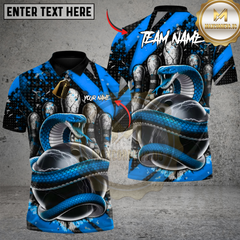 Maxcorners Bowling Inferno Snake Multicolor Customized Name, Team Name 3D Shirts