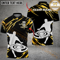 Maxcorners Disc Golf Power Throw Polo Personalized Name, Team Name 3D Shirt (4 Colors)