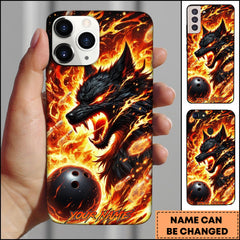 Maxcorners Bowling Fire Dragon Ball Personalized Name Phone Case