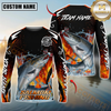 Maxcorners Fishing Fire Touch Custom Name & Team Name 3D Shirts