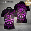 Maxcorners Darts Shirt – Dark Deer Skull Dartboard Red Lightning Art – Multioptions Personalized Name, Team Name 3D Shirt (4 Colors)