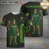 Maxcorners Pickleball Skeleton Funny Customized Name, Team Name 3D Shirt (4 Colors)