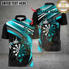 Maxcorners Golden Dartboard Darts Sport Jersey Pattern Multicolor Customized Name, Team Name 3D Shirts