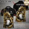 Maxcorners Golf Golden Dragon Aura Personalized Name, Team Name 3D Shirt (6 Colors)
