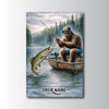 Maxcorners Northern Pike Fishing Bigfoot Wilderness Lake Style Personalized Name 3D Poster