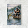 Maxcorners Northern Pike Fishing Bigfoot Wilderness Lake Style Personalized Name 3D Poster