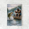 Maxcorners Largemouth Bass Fishing Bigfoot Calm Lake Scene Style Personalized Name 3D Poster