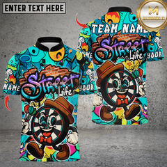 Maxcorners Darts Graffiti Mr Dartboard Multicolor Customized Name, Team Name 3D Shirts