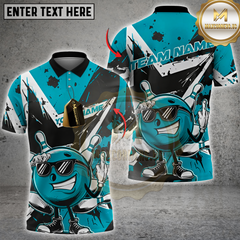 Maxcorners Victory Bowling Ball Multicolor Customized Name, Team Name 3D Shirts