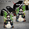 Maxcorners Billiards 8 Ball Funny 420 Smoking Panda Customized Name, Team Name 3D Shirt (6 Colors)