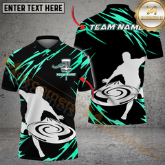 Maxcorners Disc Golf Power Throw Polo Personalized Name, Team Name 3D Shirt (4 Colors)
